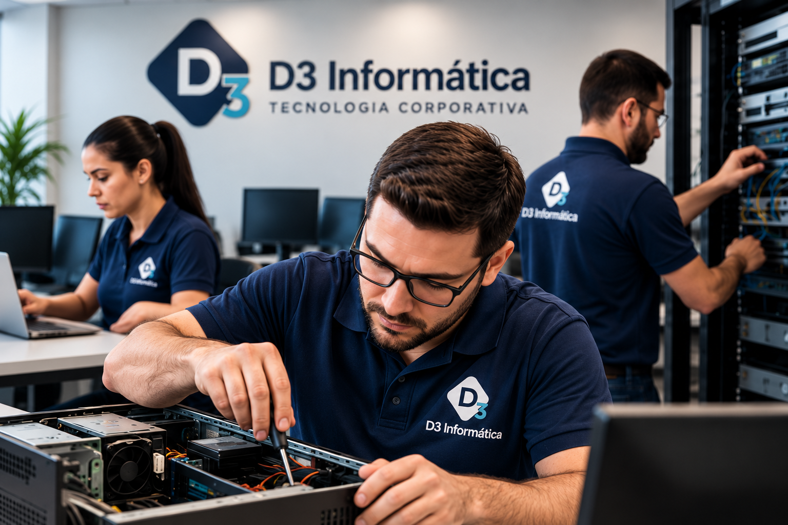 Equipe de profissionais da D3 Informática